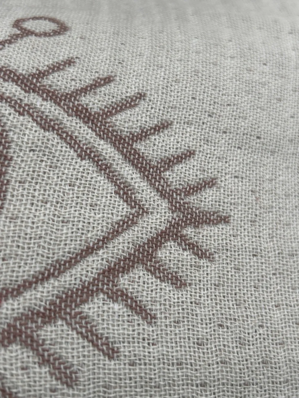 Woven Luxury Cotton All Eyes on You Brown Cream Festival Blanket Towel
